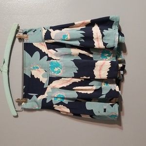 Free people women's floral pleated pink,white, blue small petite miniskirt